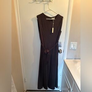 Max Studio Heather Charcoal Sleeveless Jumpsuit